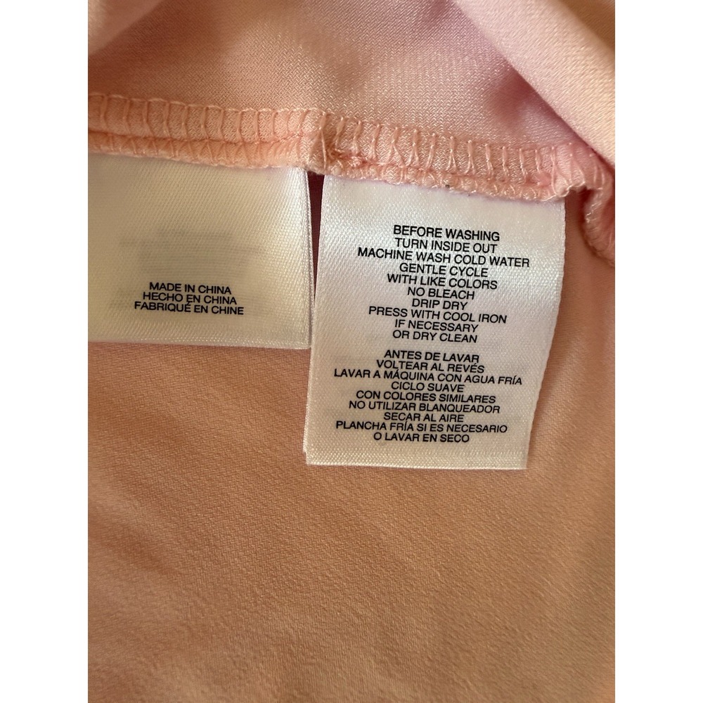Anne Klein Women's Pink Sleeveless Top Size L Floral Lace Yoke Neckline - Picture 6 of 7